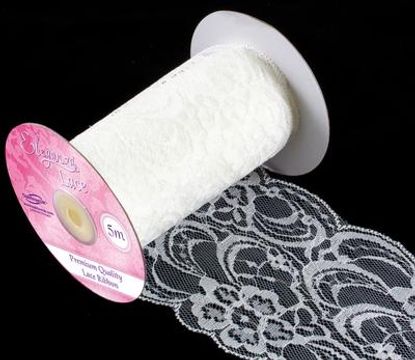 Eleganza Wide Lace Pattern No.358 95mm x 5m Ivory - Ribbons